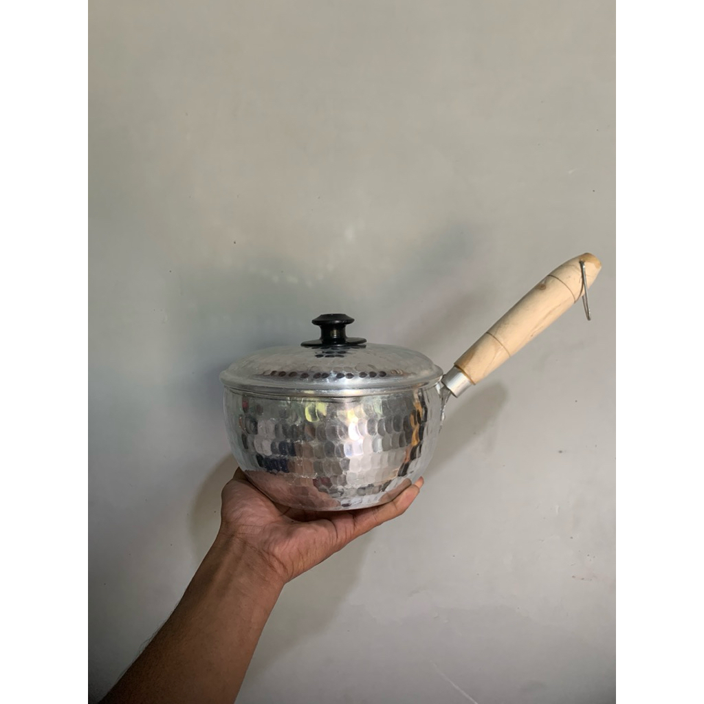 panci susu /panci saus /panci masak mie tutup almunium tempa