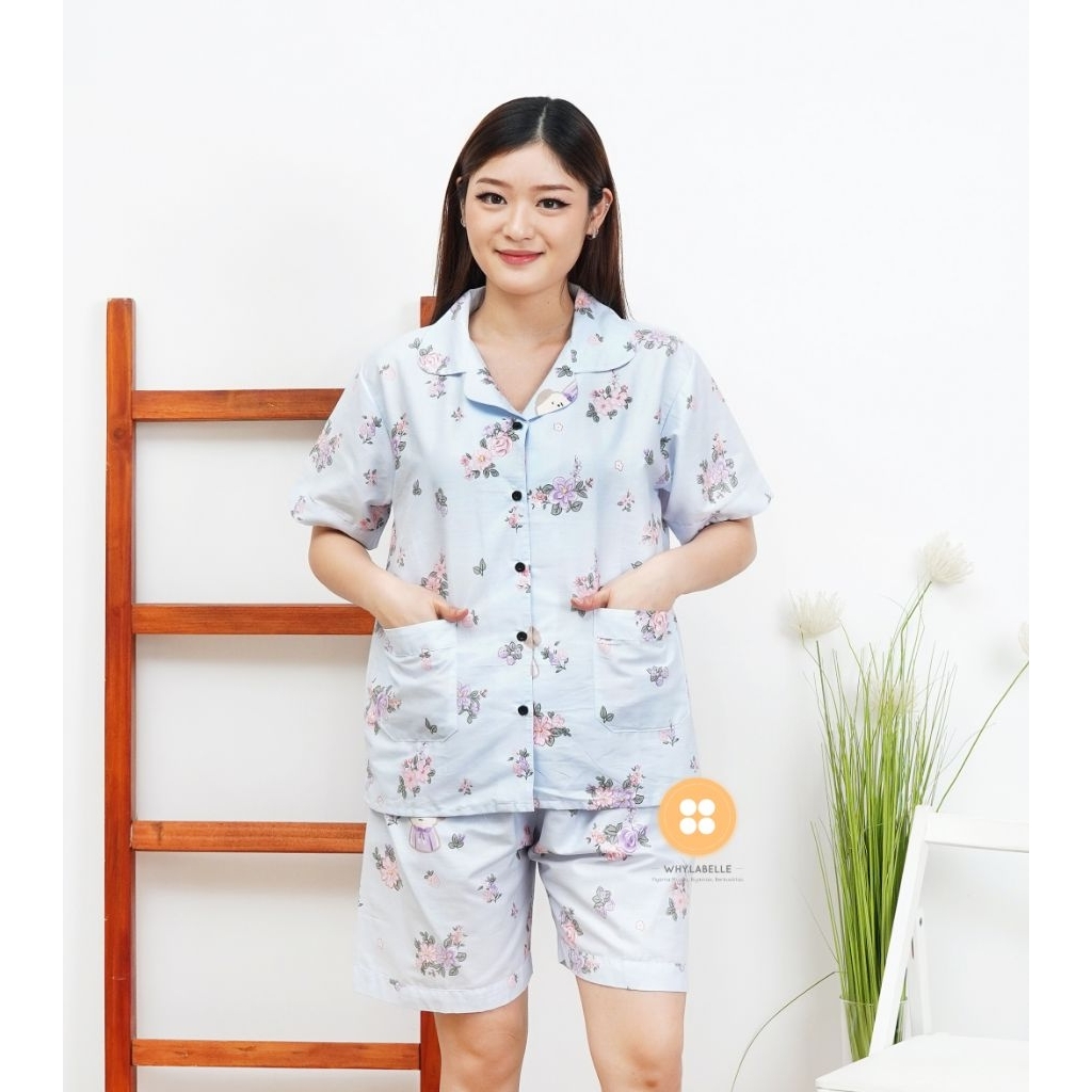 WHY.LABELLE baju tidur piyama katun jepang murni motif OPHELIA