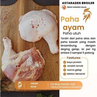 

Paha ayam utuh / paha pistol 1kg astaraden broiler