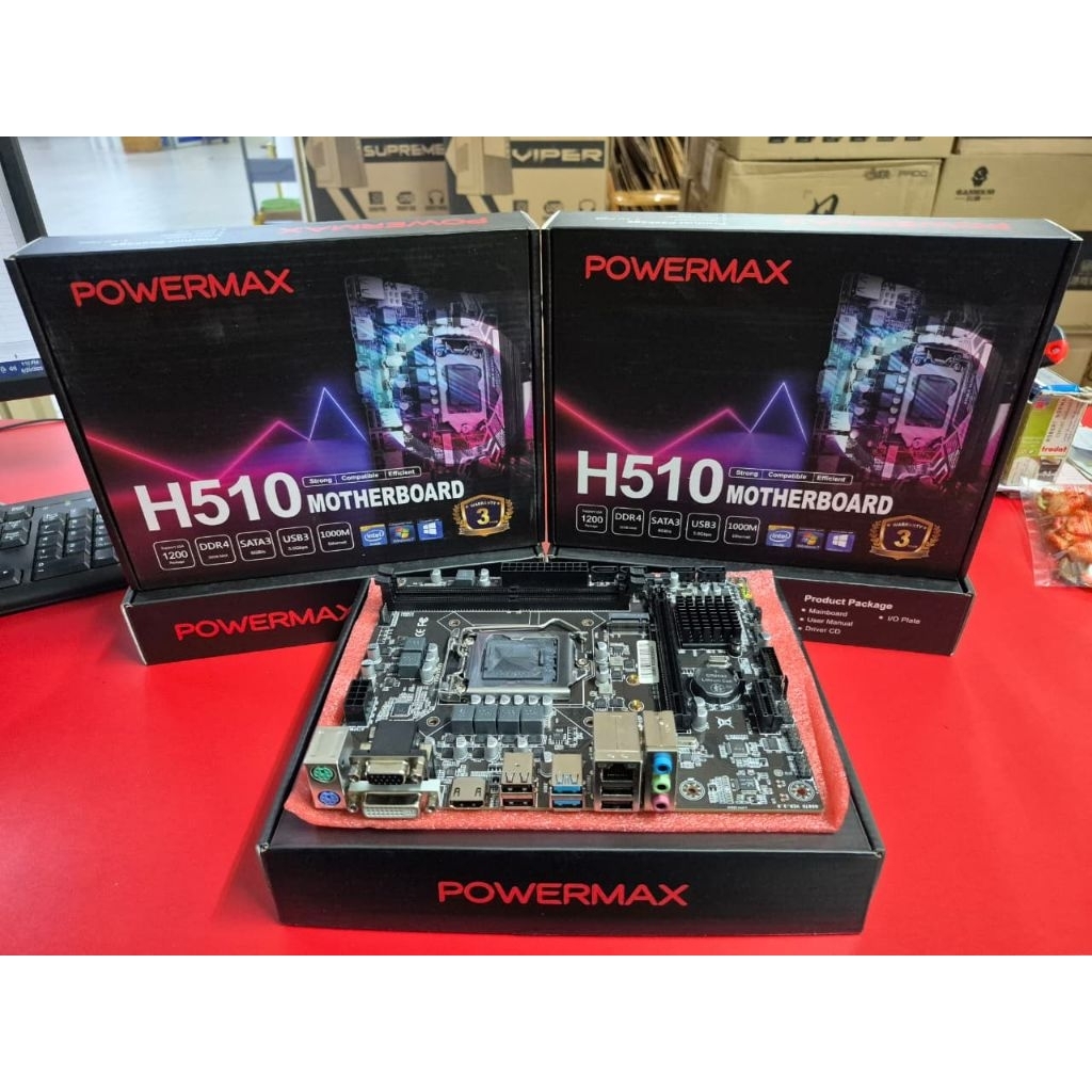 MOTHERBOARD POWERMAX H510 SLOT NVME SOKET LGA 1200