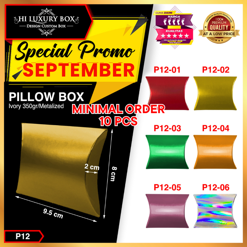 

Pillow box - Kotak souvenir - Gift box ulang tahun anak P12