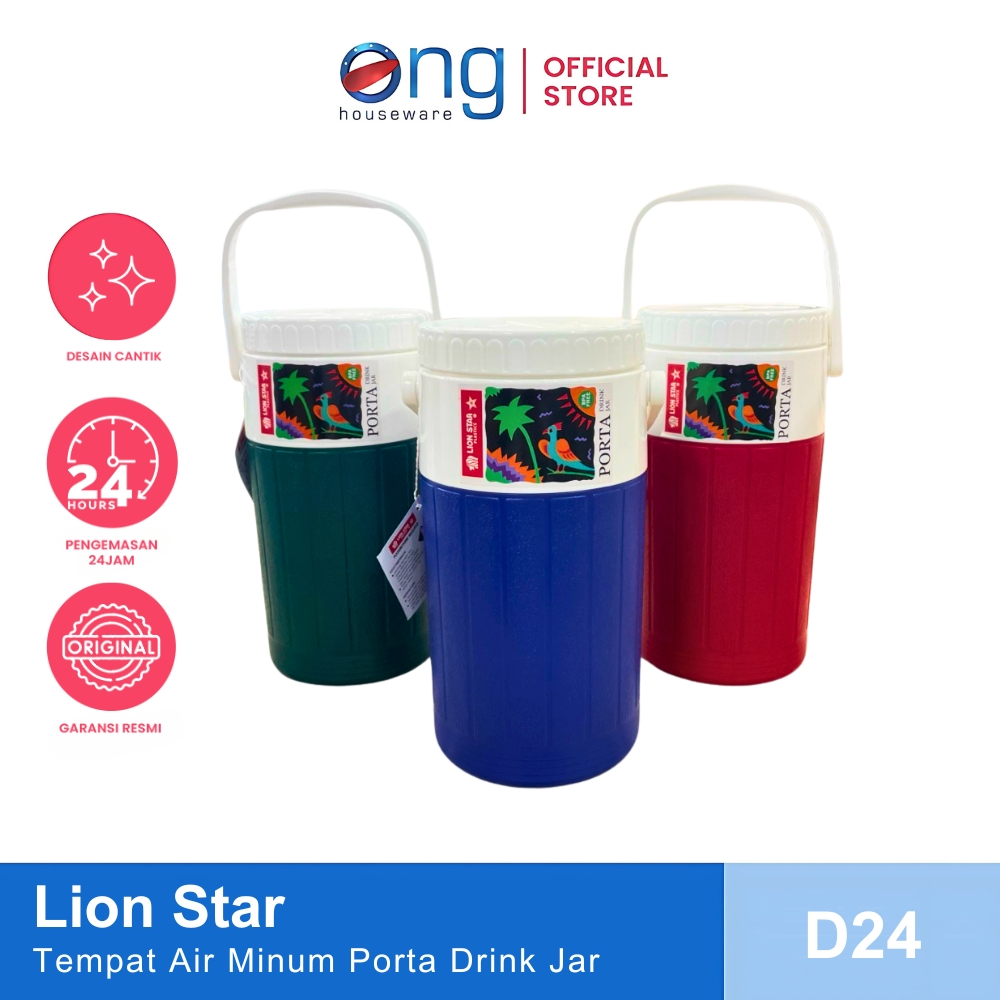 Ong Houseware - Tempat Air Minum Porta Drink Jar 2 Liter Lion Star D24