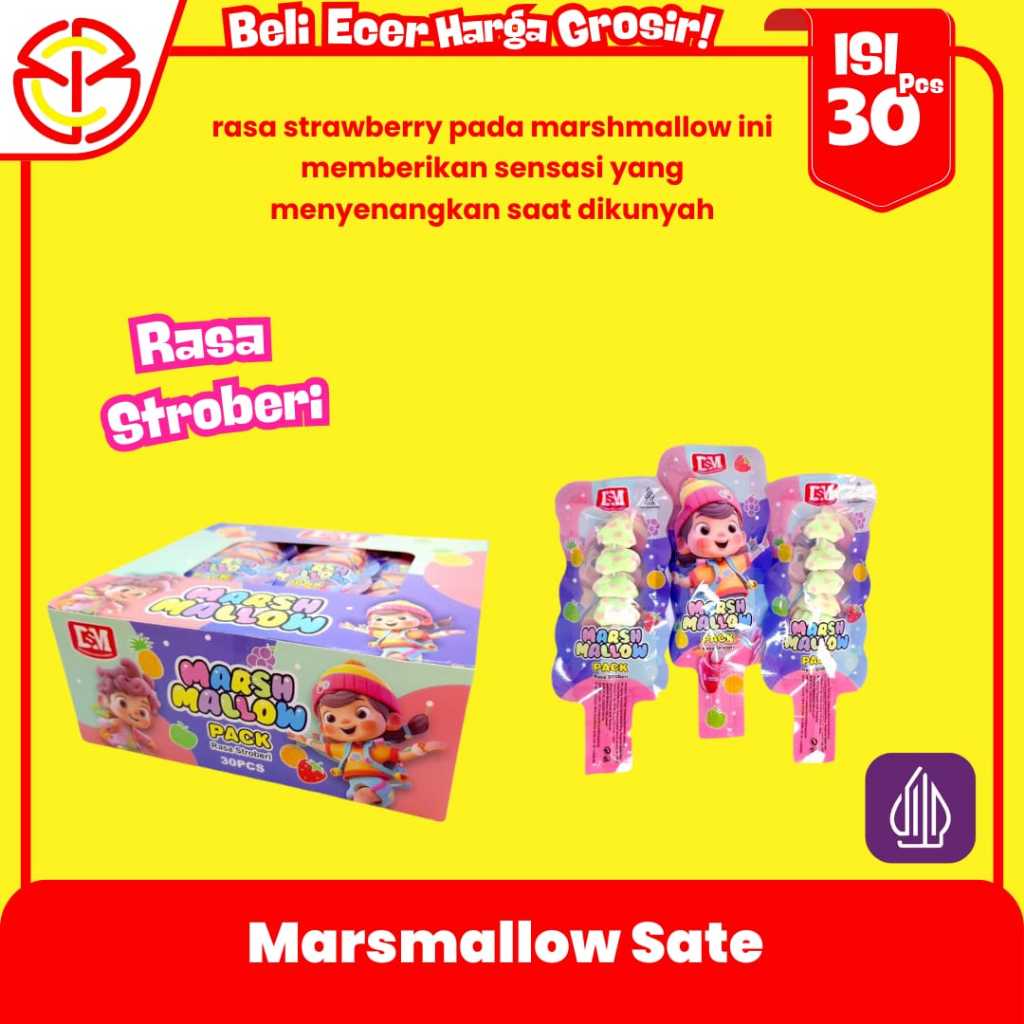 

DSM Permen Lunak Tusuk Sate Isi 30pcs Snack Manis Enak Cemilan Anak Viral Permen Buah Unik Murah Halal