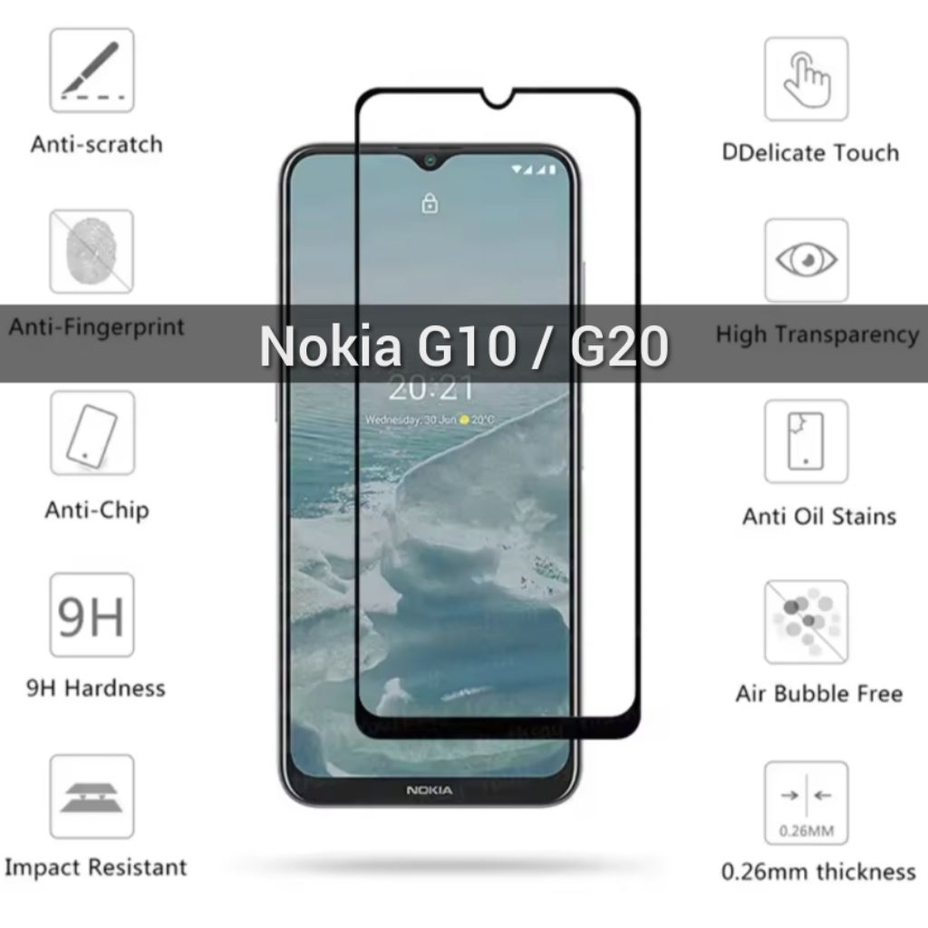 Tempered glass Nokia G10 / G20 anti gores nokia g10 g20 full 2.5D