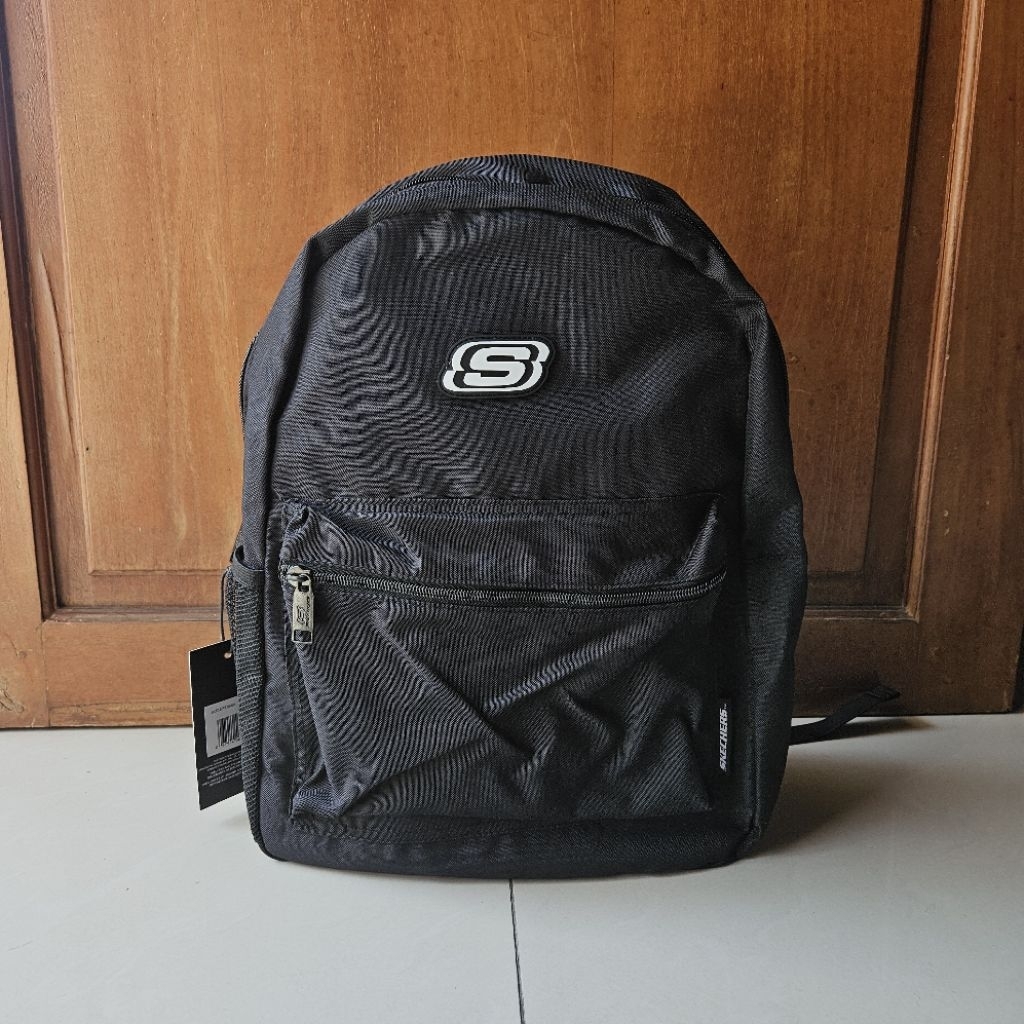 Tas Skechers Pria / SKECHERS BACKPACK / Tas Skechers Hitam / Tas Skechers Pria Wanita Unisex Hitam