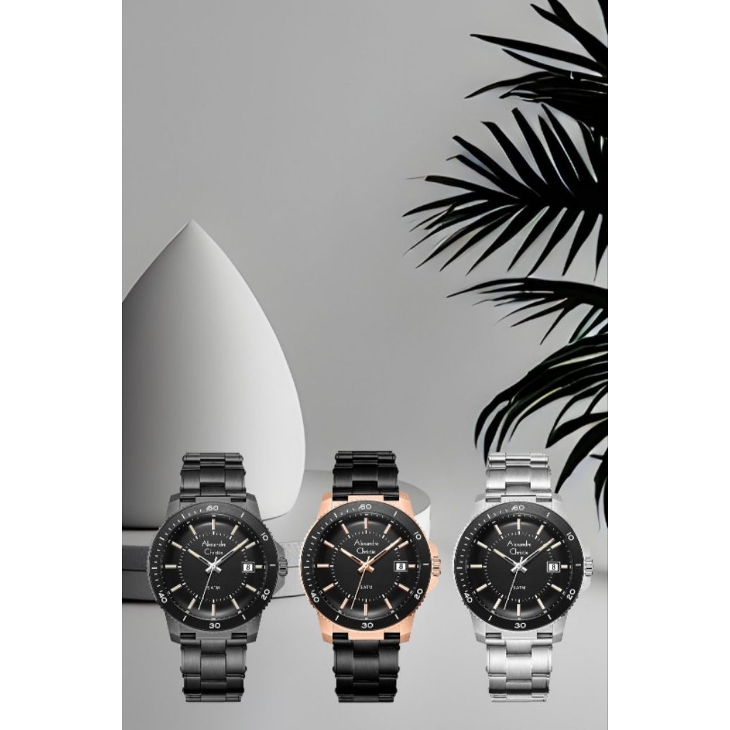 Jam Tangan Pria Alexandre Christie 6141 MD AC6141 AC 6141 Tali Besi / Stainless steel