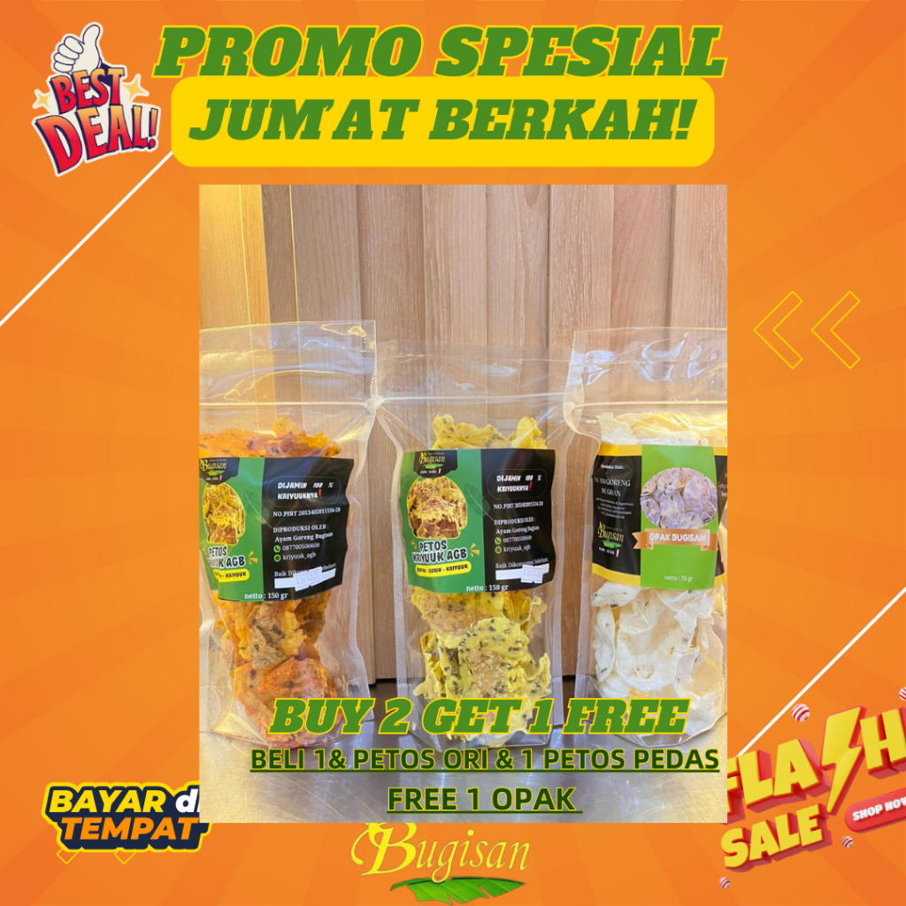 

[PROMO JUM’AT BERKAH] BELI 1 PETOS ORI & 1 PETOS PEDAS GRATIS 1 OPAK