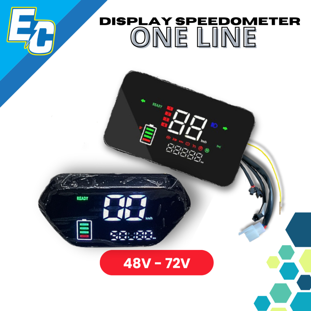 Display speedometer motor Listrik one line YXT 48V - 72V