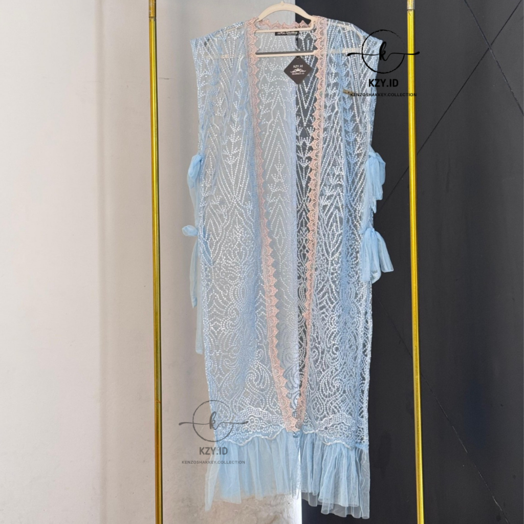 [Kzy.Id] Outer Brukat Delina // Outer Kondangan Wanita Kekinian Bahan Brukat Kombinasi Tille Tanpa L