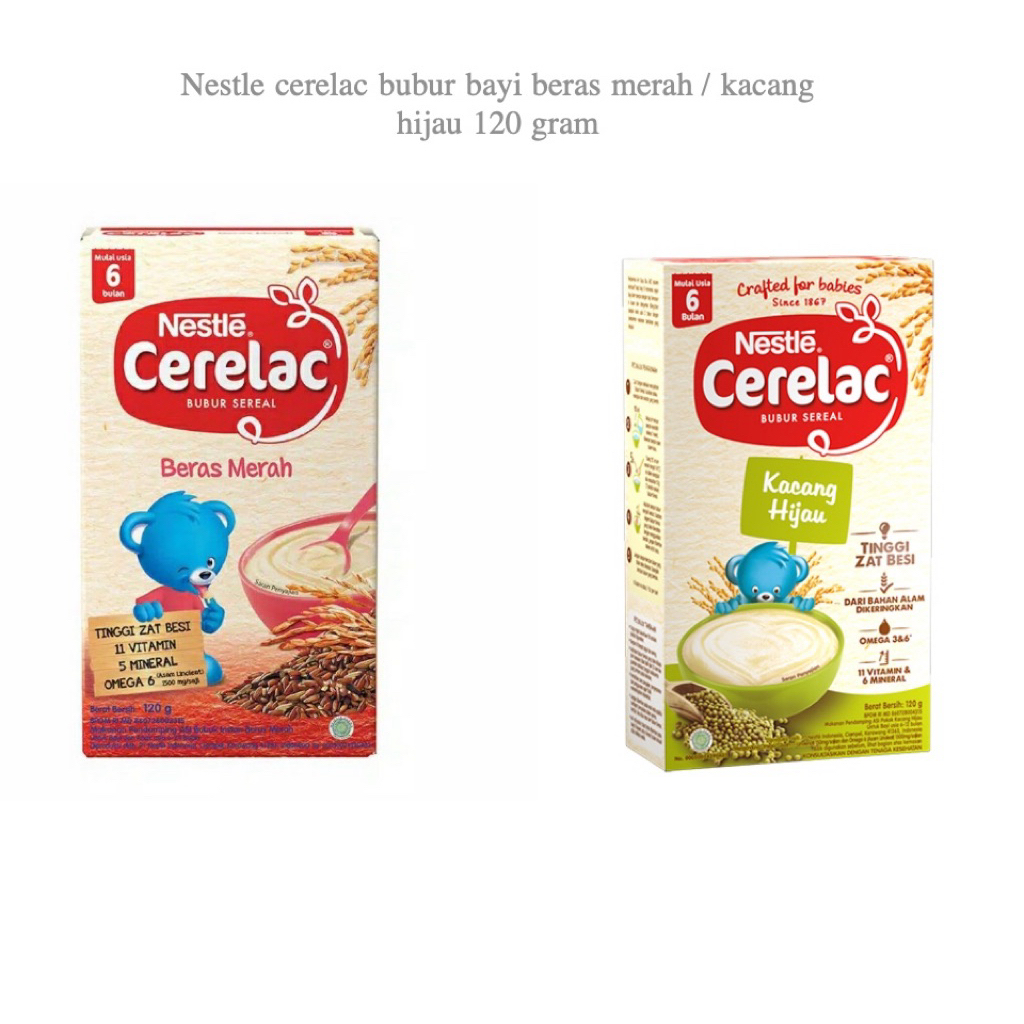 Nestle Cerelac Bubur Bayi Beras Merah / Kacang Hijau