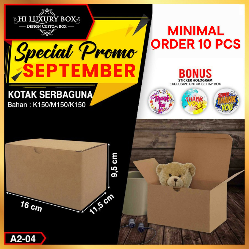 

Kotak Kado Dus Kado Kotak Serbaguna Kraft Murah 16x11.5x9.5 |A2-04