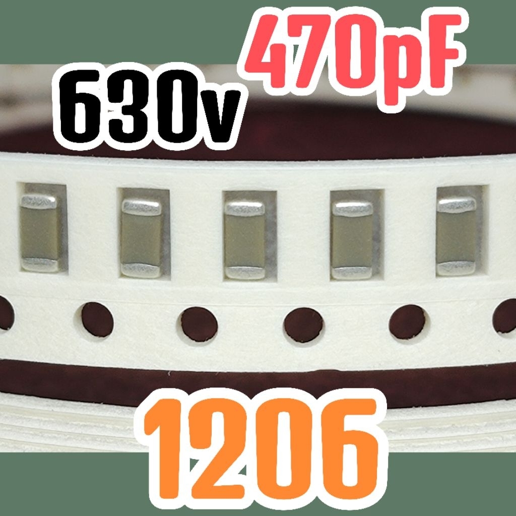 10pcs Ceramic Capacitors SMD 1206 3216 470pF 630V 470pF 470 pF 0,47nf 0.47nf 0,47 nF 0.47 nF 630v