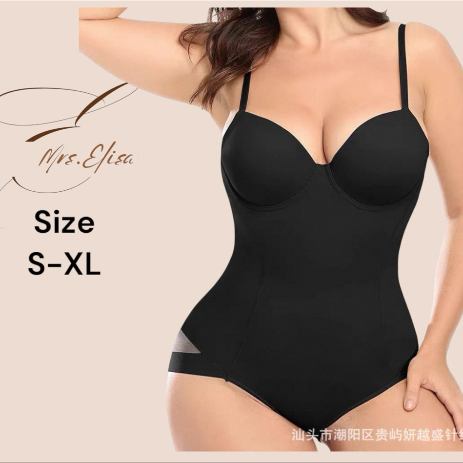 Korset Terusan dengan Bra Pengecil Pinggang dan Perut