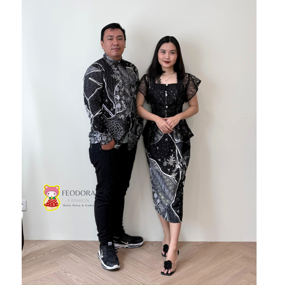 [ FEODORA ] DRESS NADYA BATIK / Batik couple / dress kondangan / dress rompi batik / dress couple / 
