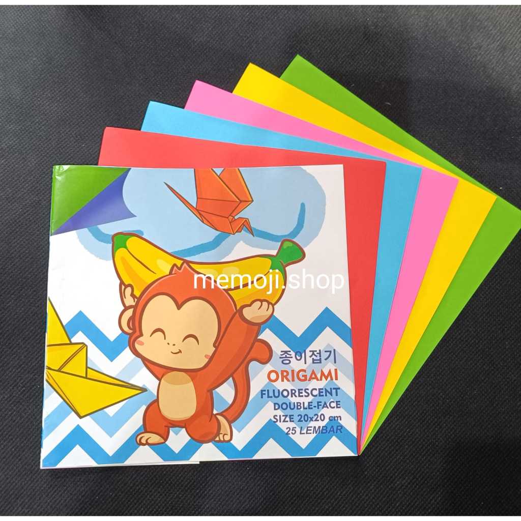 

Kertas Lipat / Origami 20x20cm double face fluorescent 25 lembar