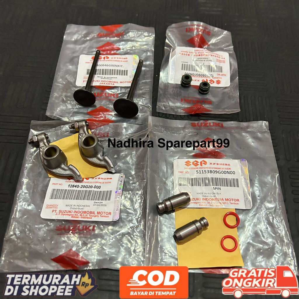 Paket Platuk Klep+Botol Klep+Klep Set+Seal Klep Smash New Smash lama Smash 110