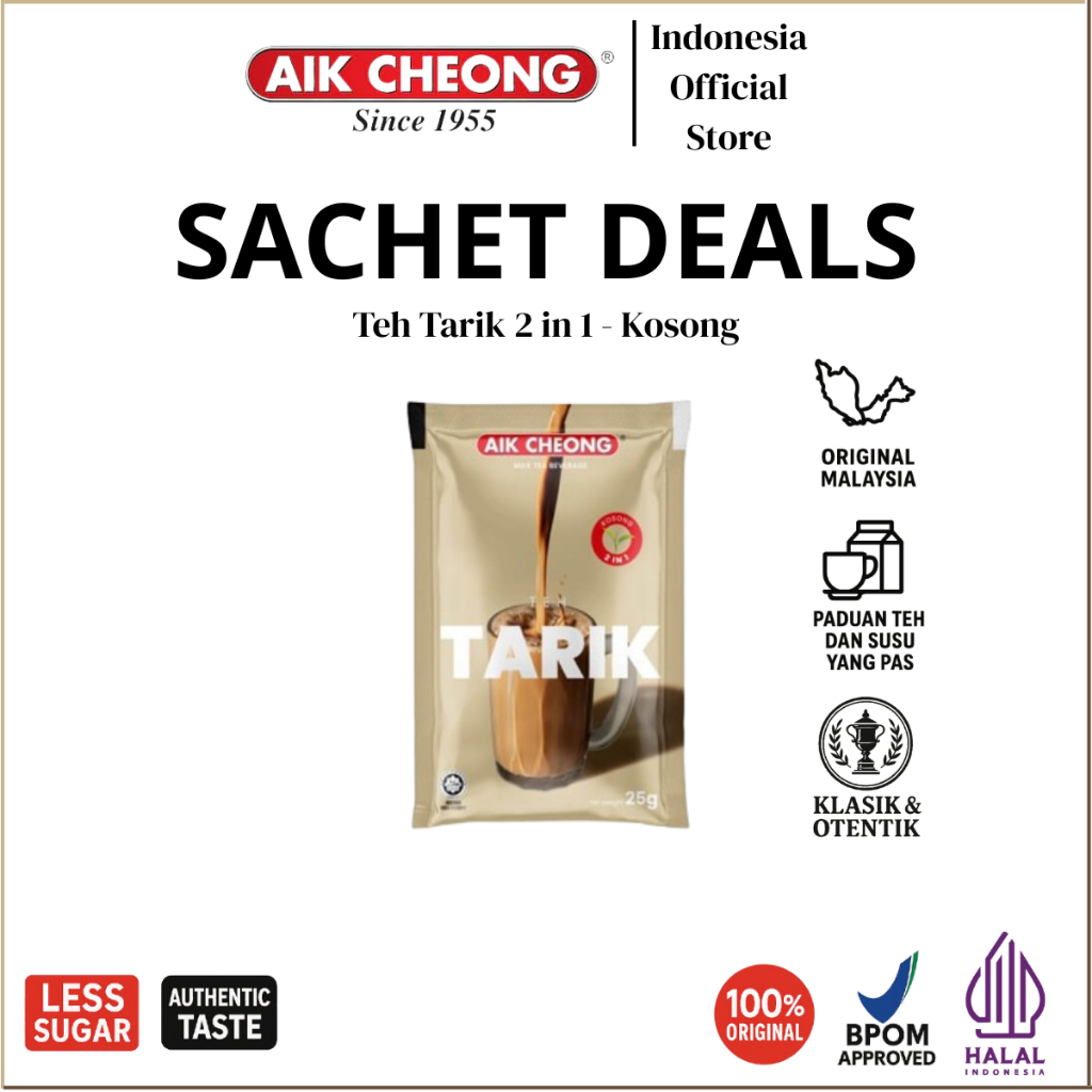 

[1 Sachet] Aik Cheong Teh Tarik 2 In 1 - Kosong (25g x 1 Sachets)