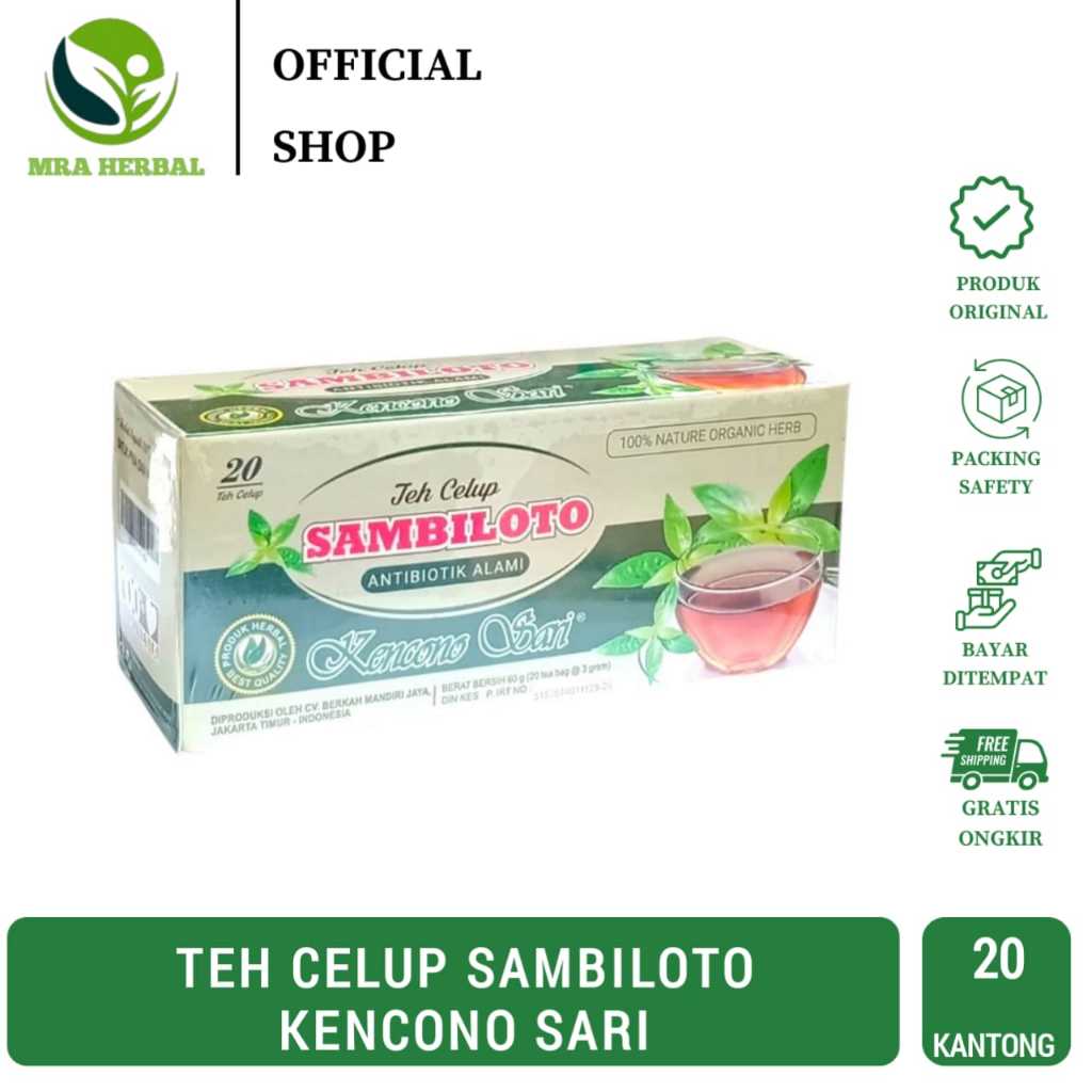 

Teh Celup Sambiloto Kencono Sari | Teh Sambiloto Antibiotik Alami