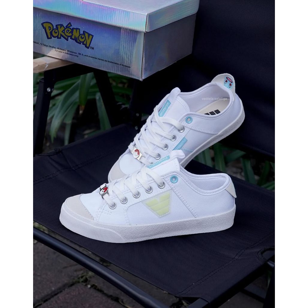 Ventela Shoes x POKEMON WHITE ORIGINAL GRATIS KAOS KAKI