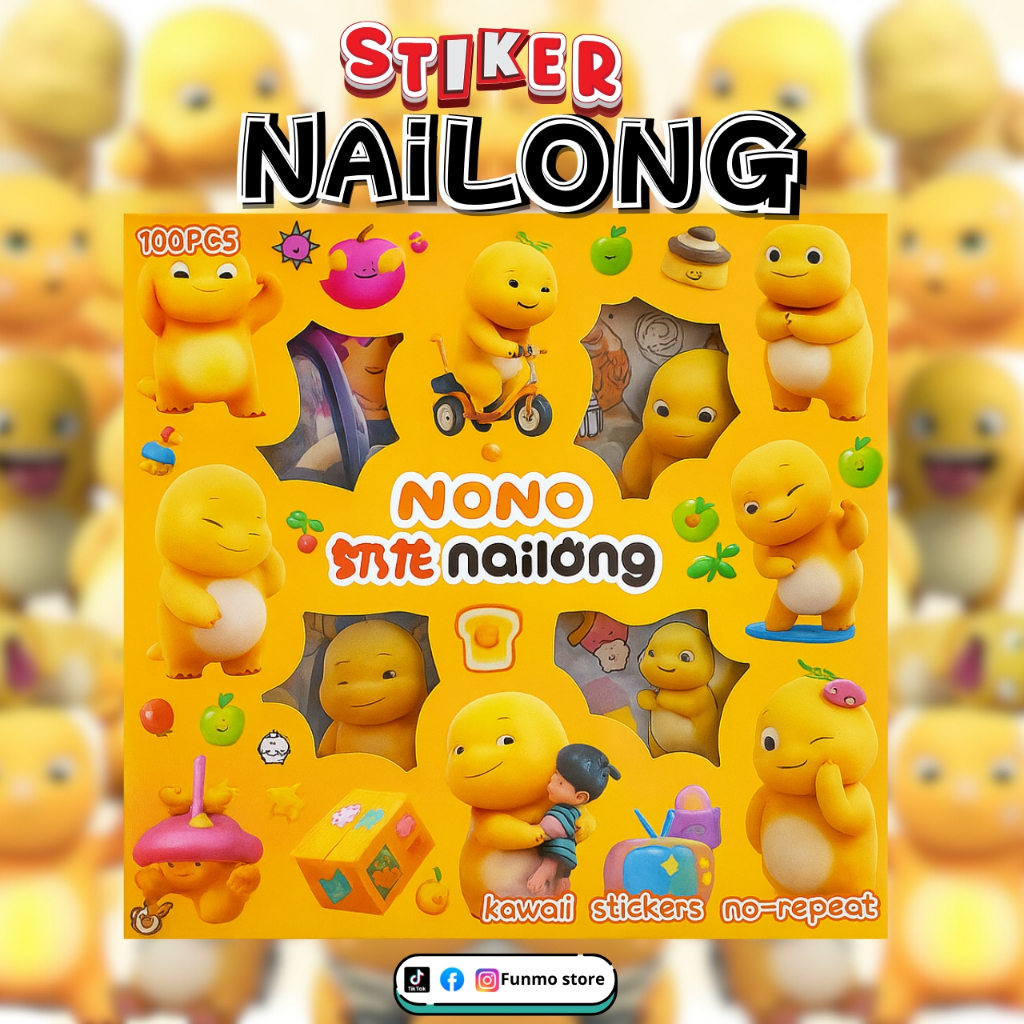 

Stiker Nailong Karakter Kartun Gemas Isi 100 Waterproof Aman Cocok untuk Anak
