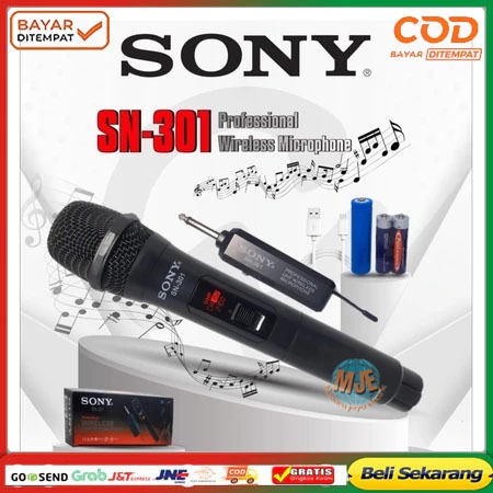 Sony Mic WIRELESS SONY SN-301 microphone tanpa kabel UHF Single new promo