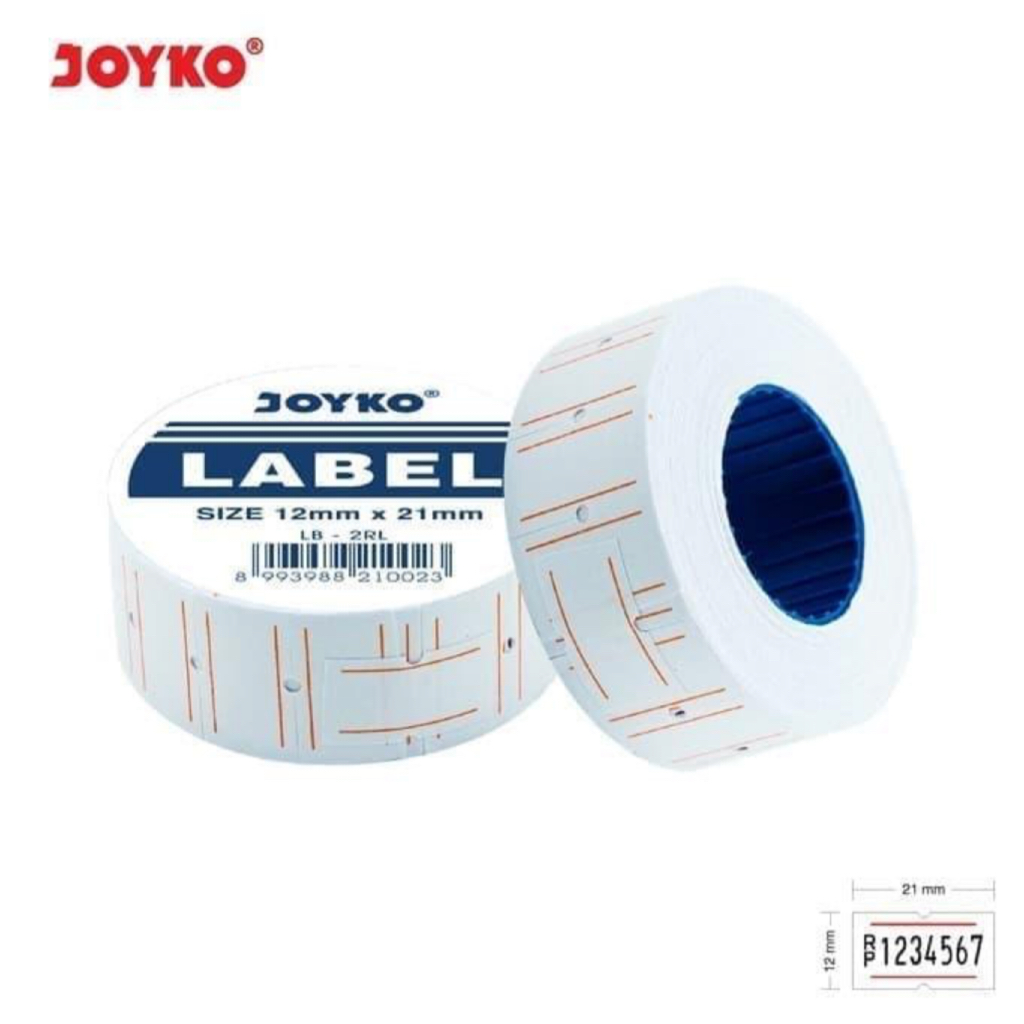 

sticker stiker KERTAS LABEL HARGA JOYKO 1 LINE / BARIS ( 12mmx21mm ) LB-2RL