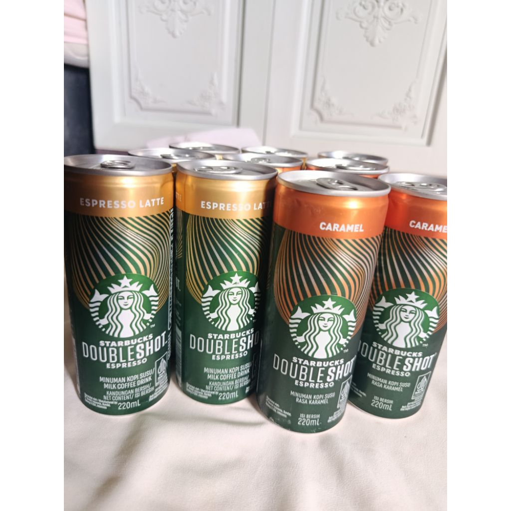

Starbucks doubleshot espresso latte dan caramel kaleng 220ml