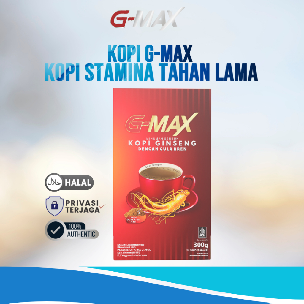 

G-max Original Kopi Stamina Pria Lebih Tahan 1 Saset