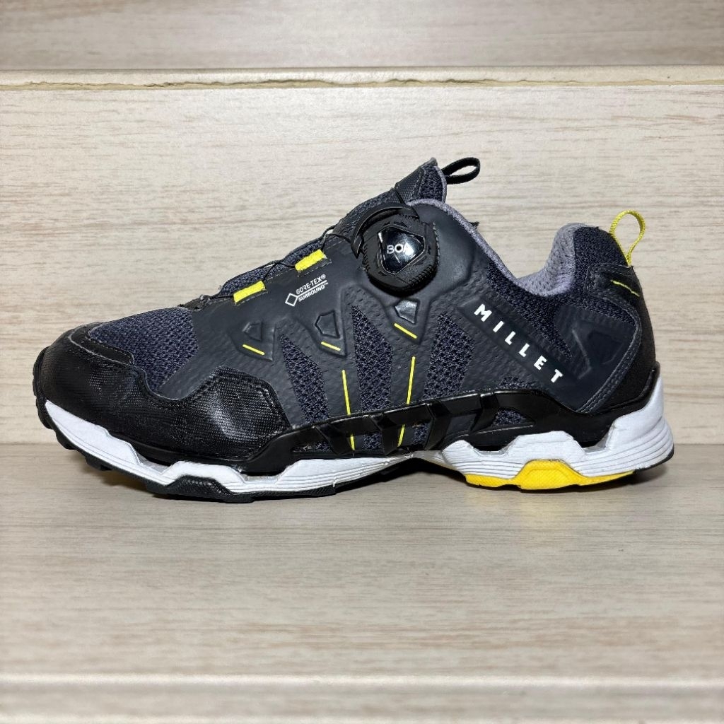 SEPATU OUTDOOR  TREKKING HIKING & RUNNING MILLET BOA SYSTEM / TALI PUTAR SECOND ORIGINAL  [ MURAH ]