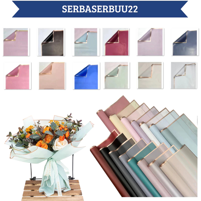 

Flower Wrapping Varian List Gold Solid Premium Paper Florist Kertas Buket Bunga (1 LEMBAR)