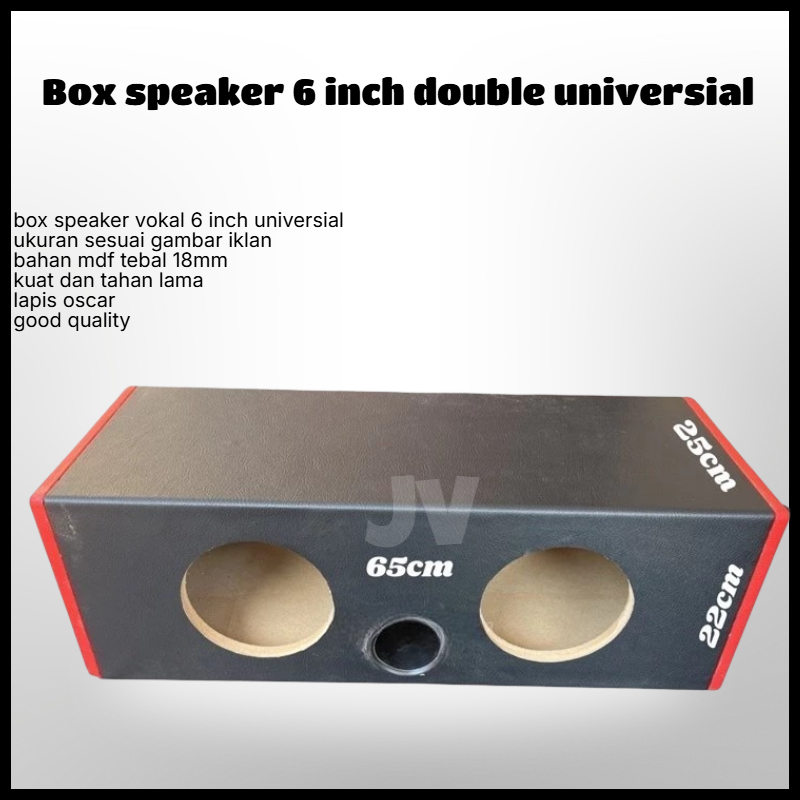 Box speaker 6 inch double universial