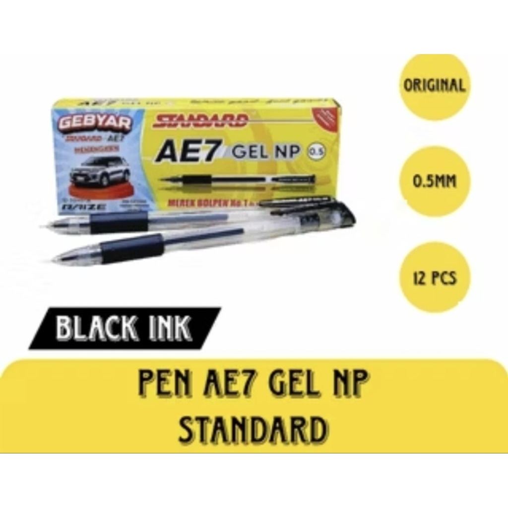 

pulpen standard AE7 Gel Np 0.5 isi 12 pcs