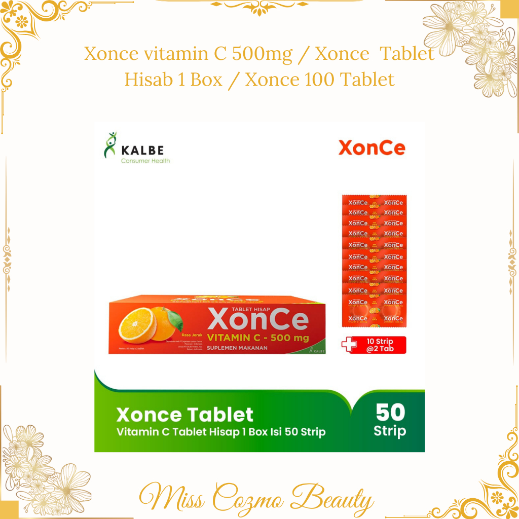Xonce vitamin C 500mg / Xonce  Tablet Hisab 1 Box / Xonce 100 Tablet