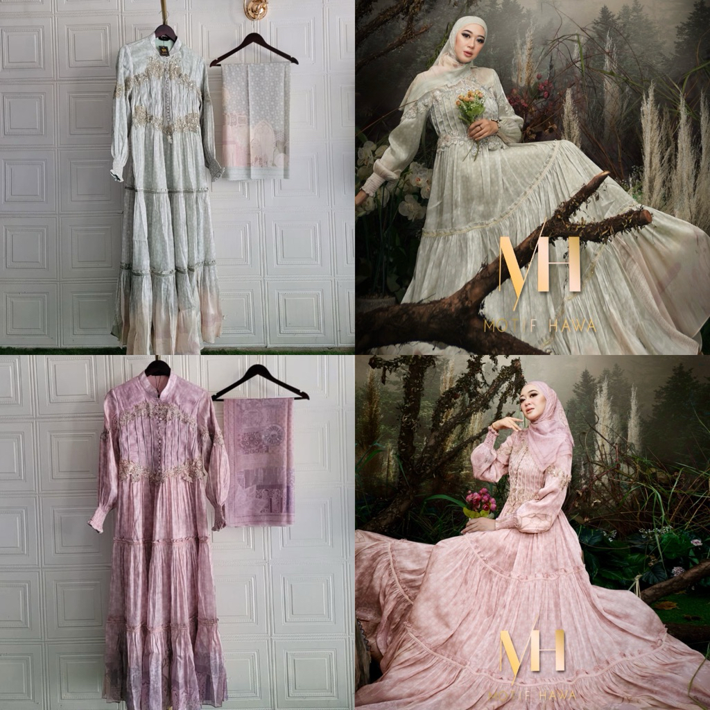 [MOTIF HAWA] GAMIS SYARI TERBARU / DRESS SET ORIGINAL DiNE series  By Motifhawa Official