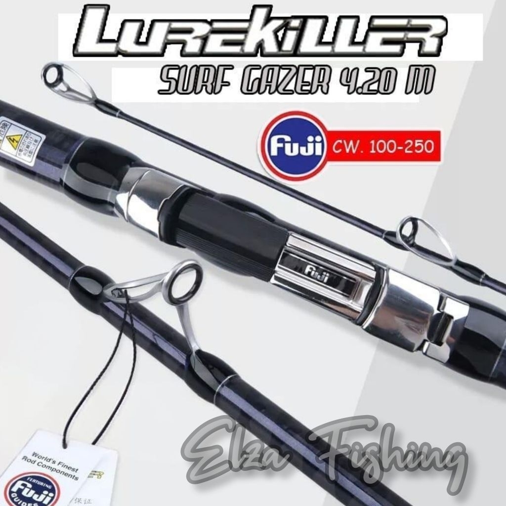 Lurekiller  Surf Gazer 420BX ll CW. 100-250 gr ll Full Fuji Asessories Ring Guide & Reelseat Ns7