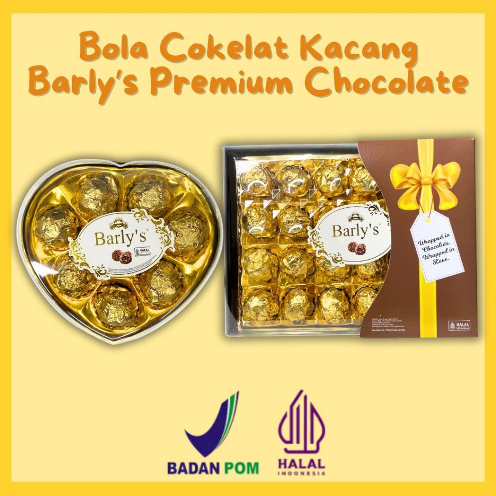 

Bola Cokelat Kacang Premium BARLY'S Peanut Chocolate Ball Coklat Lezat Nikmat HALAL BPOM