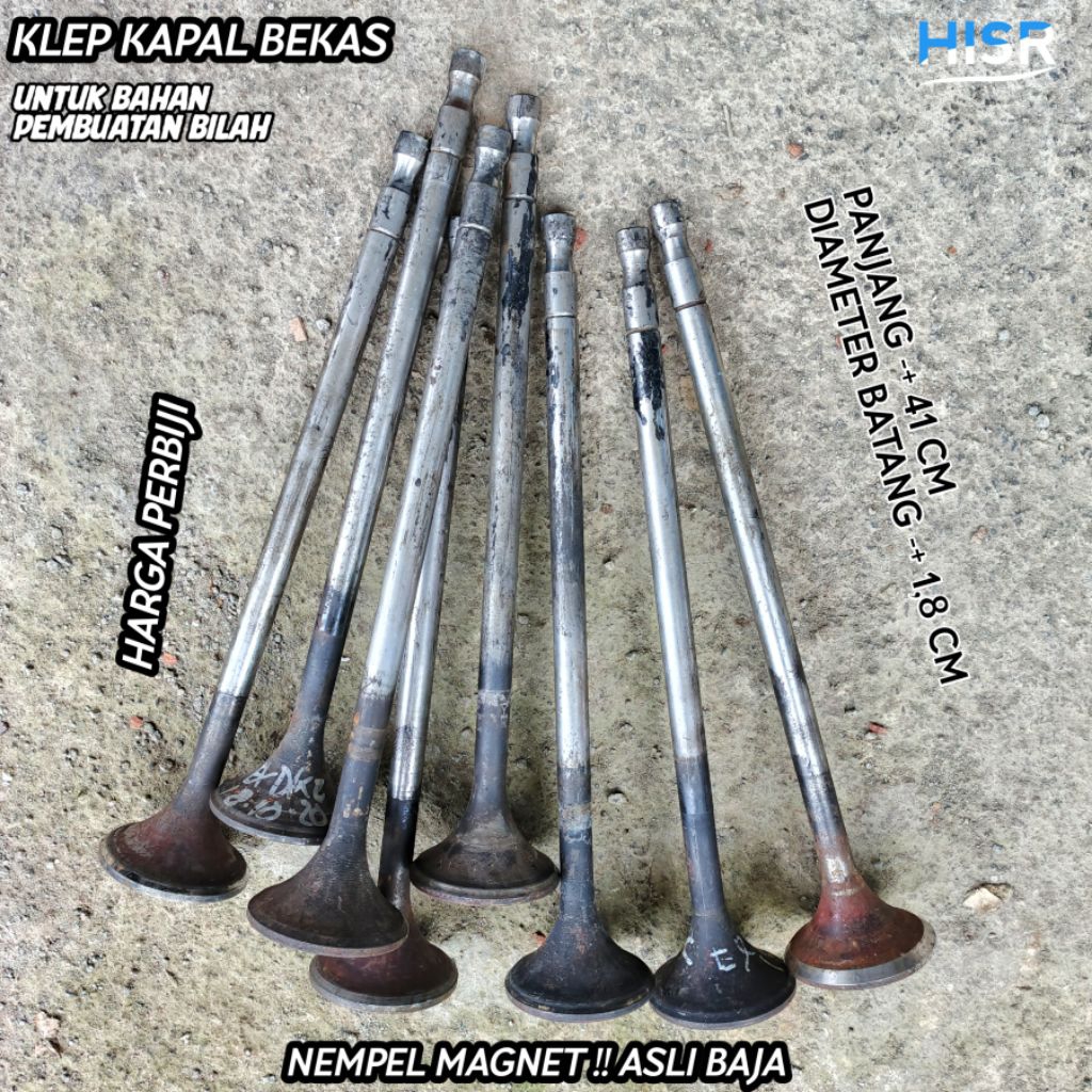 Klep kapal bekas 41 cm baja asli nempel magnet bagus berkualitas harga perbiji