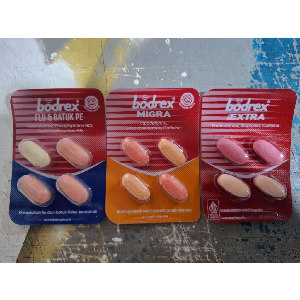 Bodrex Ekstra, Bodrex Migra, Bodrex Flu&Batuk
