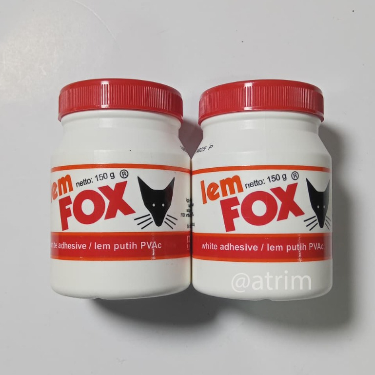 

Lem FOX 150 Gram | Lem Putih PVAC Fox 150 Gram | Lem Kayu Fox