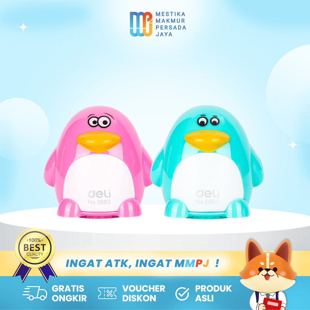 

Deli Rautan Pensil Tajam 2 Lubang Bentuk Lucu - Penguin E0563