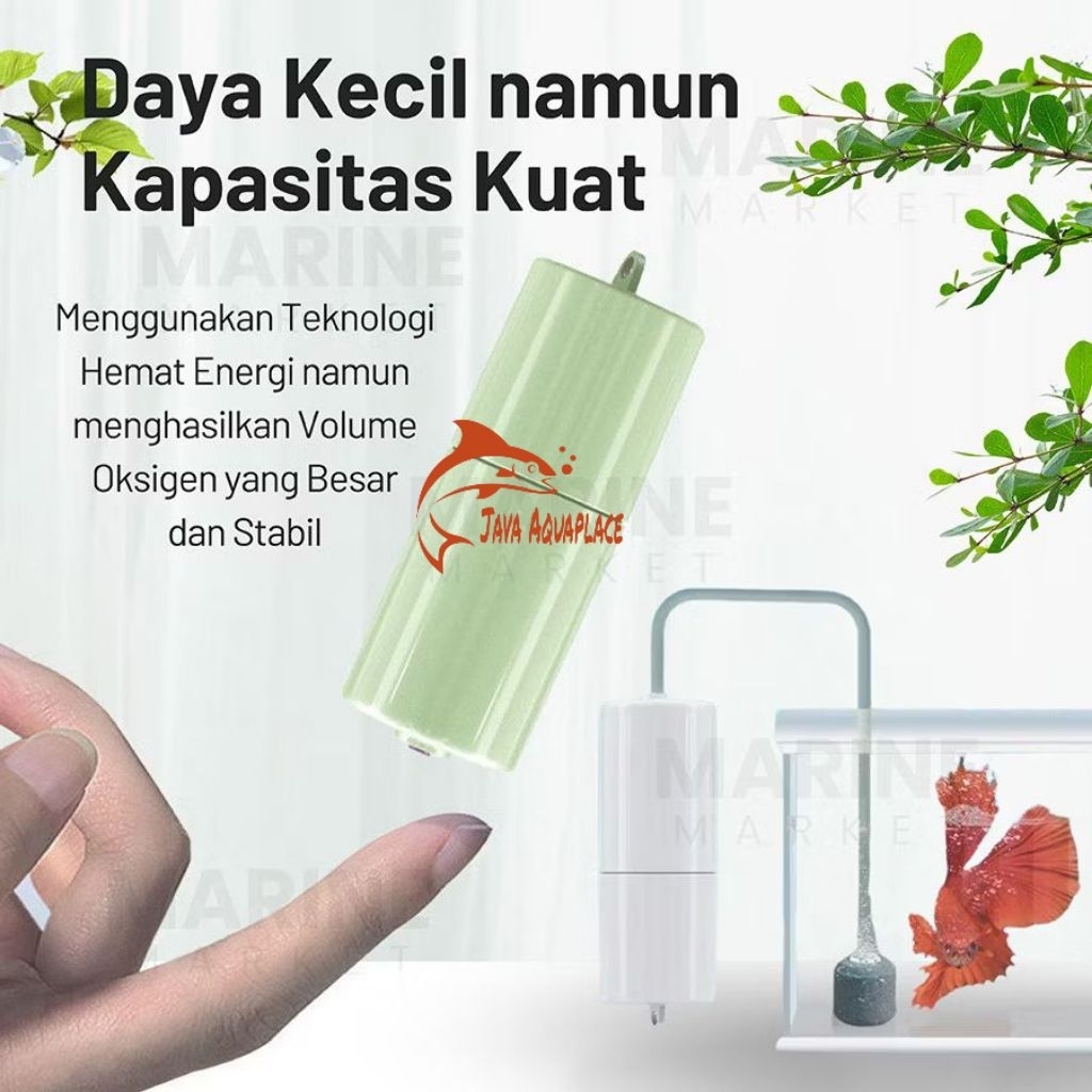 Pompa Udara Aquarium USB Airator Gelembung Portable Pancing