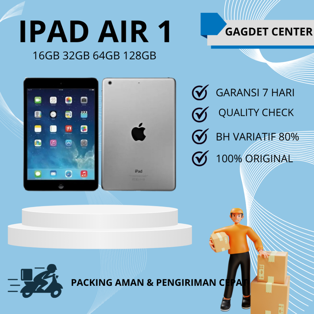iPad Air 1 32GB 64GB 128GB Wifi Only Second Original FULLSET | GADGET CENTER