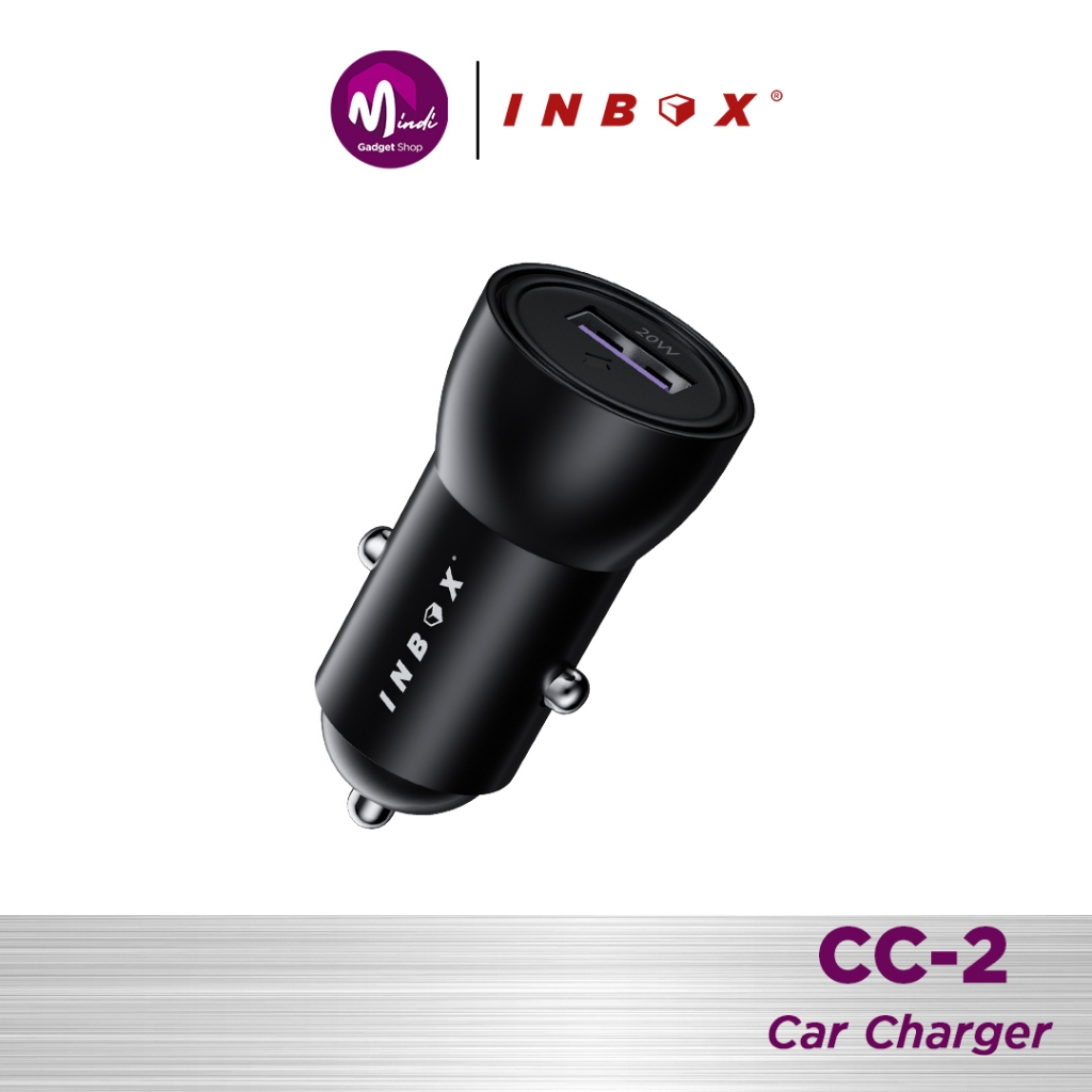 Inbox Car Charger Mobil CC-2 USB Fast Charging 20W
