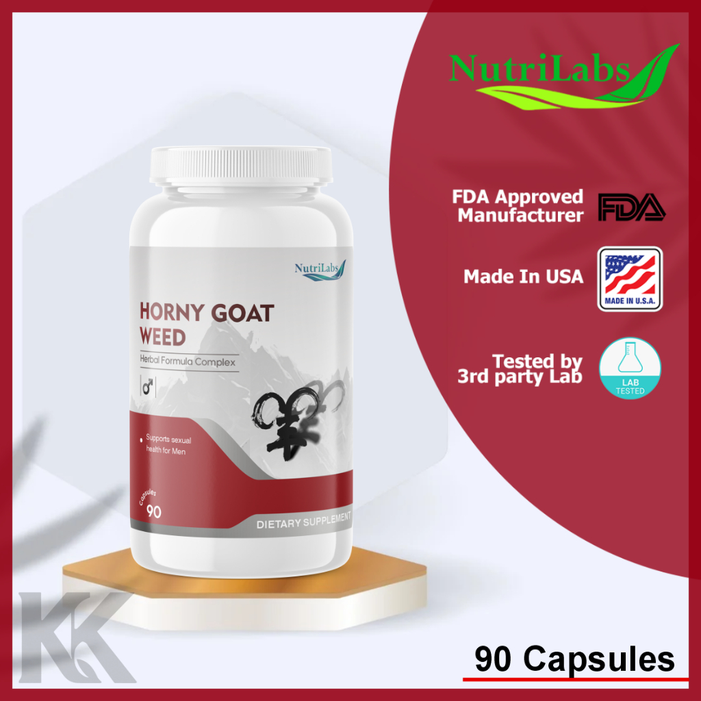 Nutrilabs Horny Goat Weed (HGW) - 90 Capsules (Made in USA)