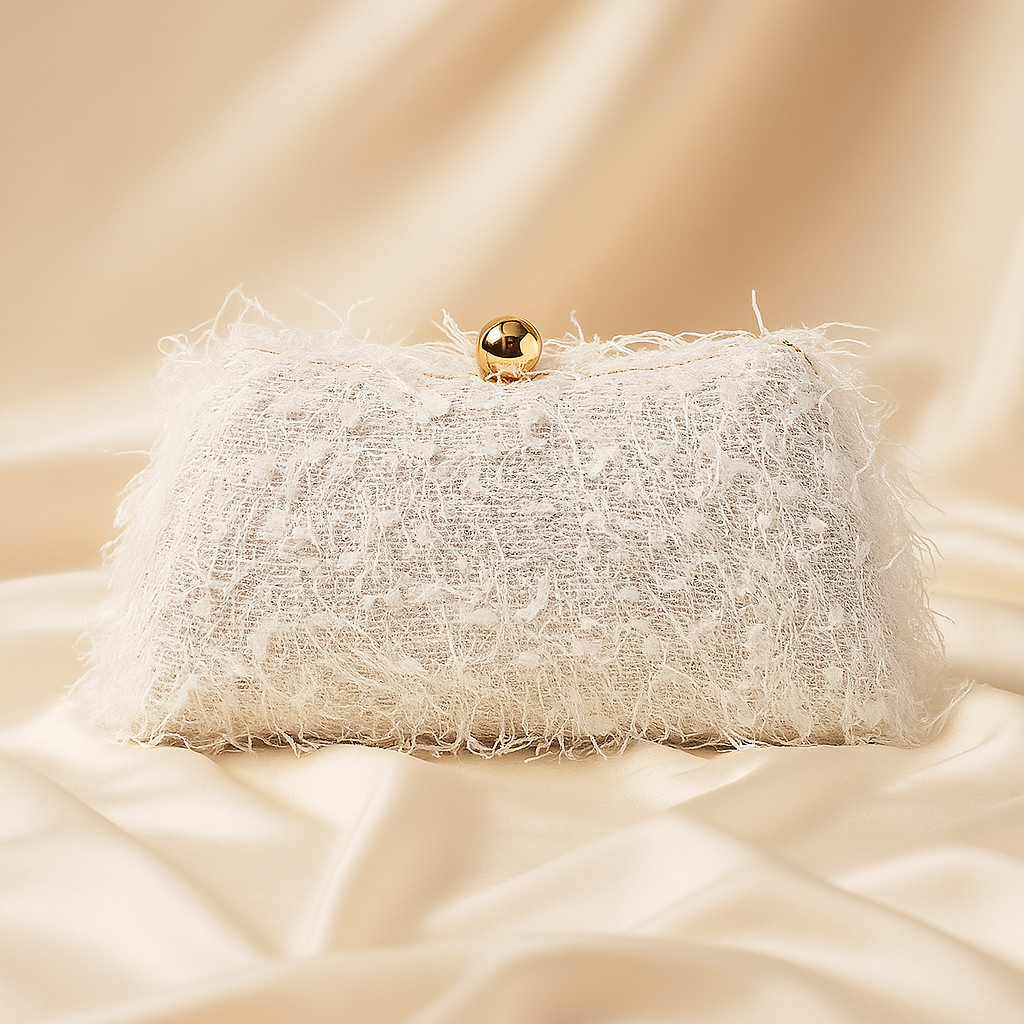 Waiwai Tas Pesta Wanita Bulu Cantik 1799 Clutch