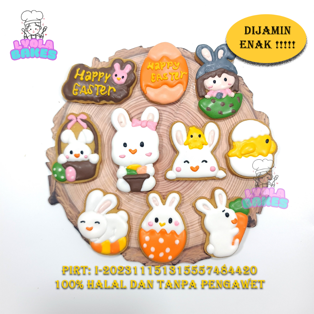

cookies kelinci paskah 10 pcs Kukis Easter HALAL