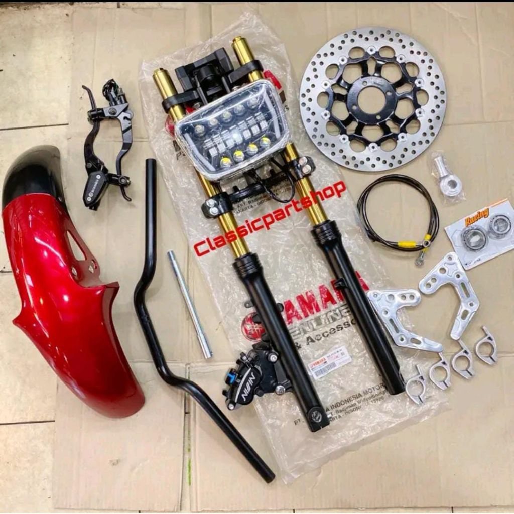 shock skok shok depan ninja r rr ss as gold PNP Yamaha RX king style Jogja set daymaker oval RX king