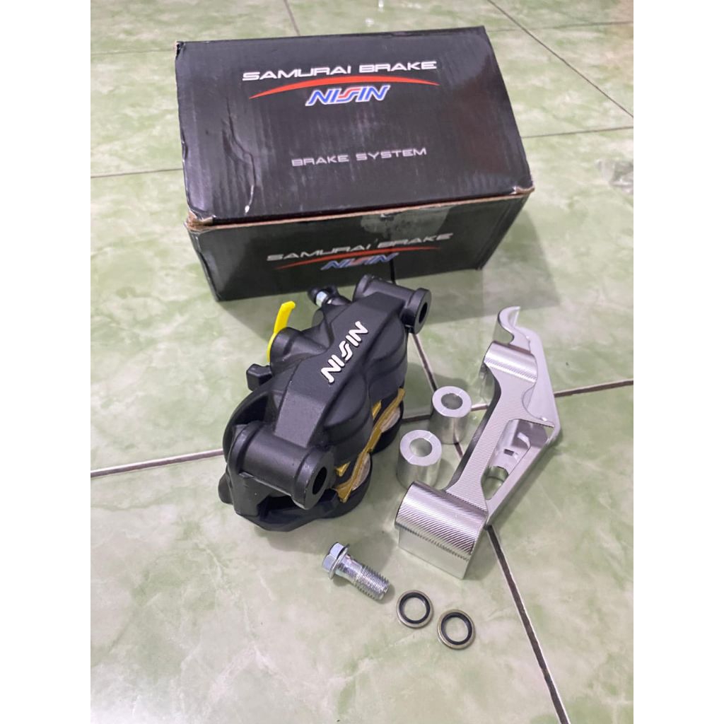 kaliper Nissin gp 4p set breket bracket kaliper Nissin pnp skok shok shock ninja