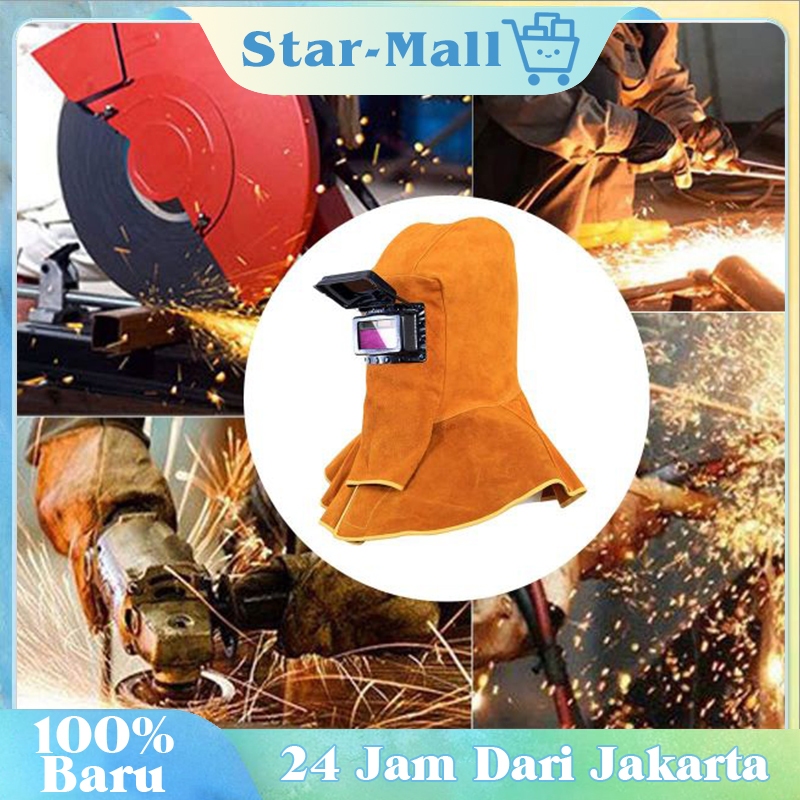 Kap Las Welding Topeng  Topi Welder Co Kap Topi Las Kulit Pelindung