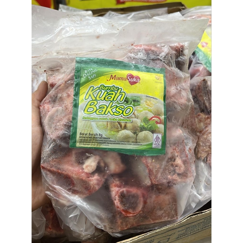 

IGA GONDRONG 1KG + BONUS BUMBU KUAH BAKSO MAMASUKA 8G | Daging Iga Sapi Berkualitas | Fresh & Lezat